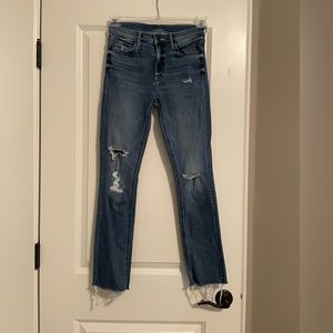 Mother distressed jean